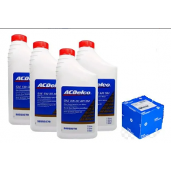 Kit troca de Óleo GM Ac Delco 5w30 Semissintético + Filtro AcDelco Corsa Classic, Celta, Prisma, Meriva tds até 2016
