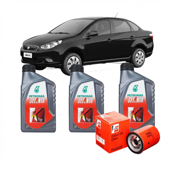 Kit troca de Óleo Fiat Gran Siena 1.0 e 1.4 com  Selênia K  15w40 Semissintético +  Filtro de óleo PH5949