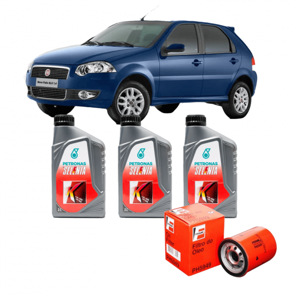 Kit troca de Óleo Fiat Palio 1.4 com  Selênia K  15w40 Semissintético +  Filtro de óleo PH5949