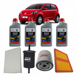 Kit Troca de Óleo Up!  Max 5W40 Sintético + 1 Filtro de Óleo + Filtro de Ar + Filtro de Combustível + Filtro de Cabine