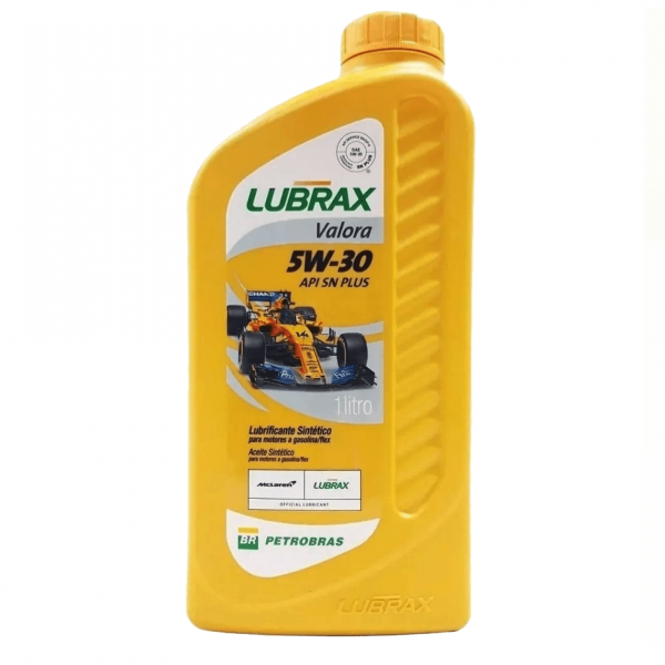 Óleo de Motor Lubrax Valora 5W30 100% Sintético API SN Plus -1L