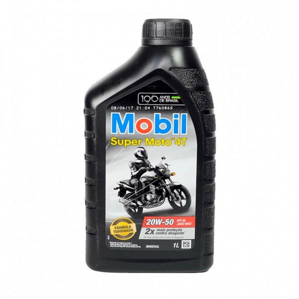 Óleo de Motor Mobil Super Moto 4T 20w50 Mineral -1L