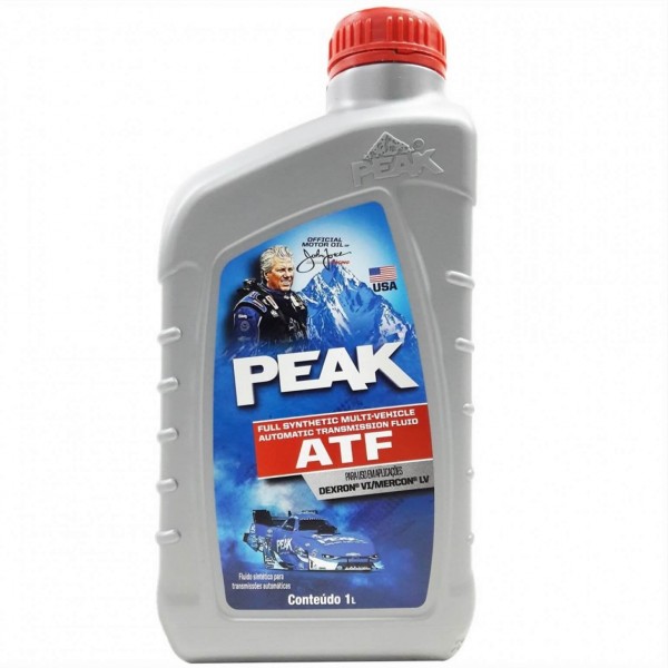 Óleo Fluido Para Transmissão Automática Peak Atf Multi Veículos   Dexron VI , Mercon LV 100% Sintético -0,946L