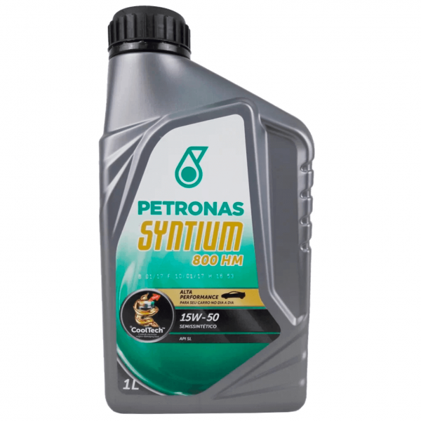 Óleo de Motor Petronas Syntium 15W50 800 HM  Semissintético API SL -1L